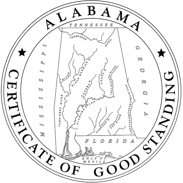 Good Standing Certificate for Alabama