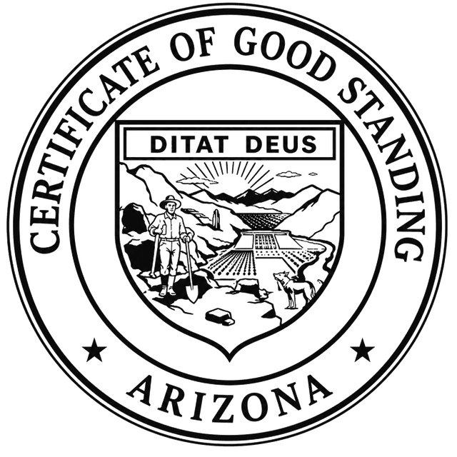 Good Standing Certificate for Arizona