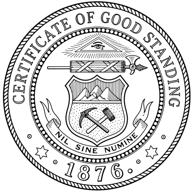 Good Standing Certificate for Colorado