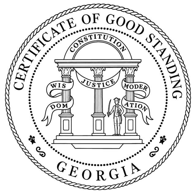 Good Standing Certificate for Georgia