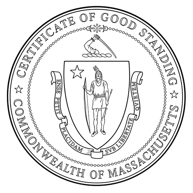 Good Standing Certificate for Massachusetts