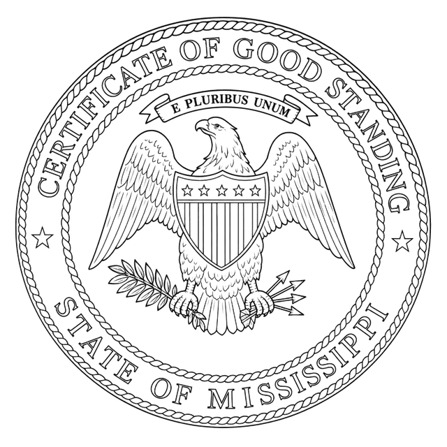 Good Standing Certificate for Mississippi