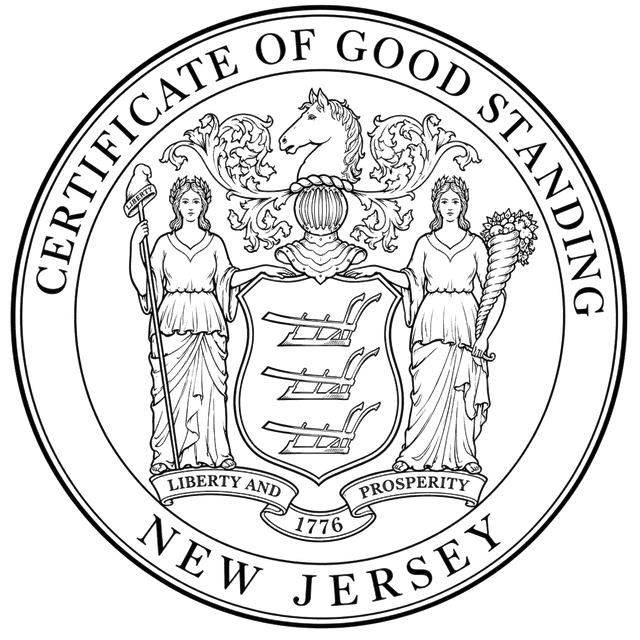 Good Standing Certificate for New Jersey