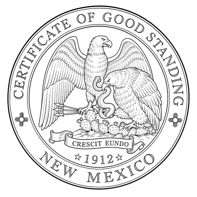 Good Standing Certificate for New Mexico