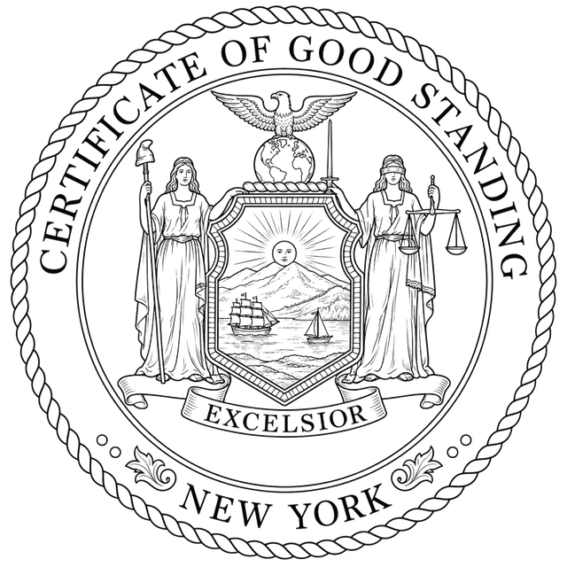 Good Standing Certificate for New York