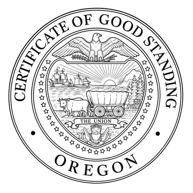 Good Standing Certificate for Oregon
