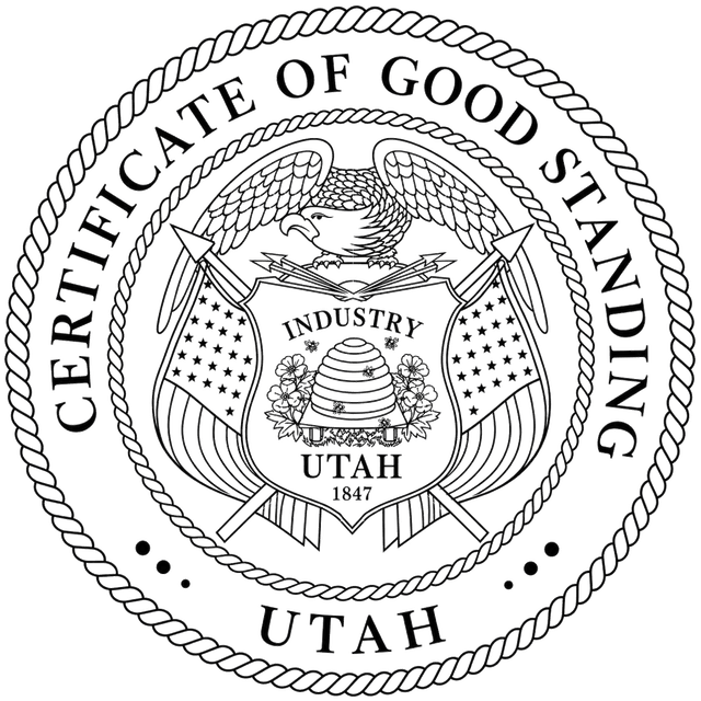 Good Standing Certificate for Utah