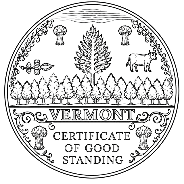 Good Standing Certificate for Vermont