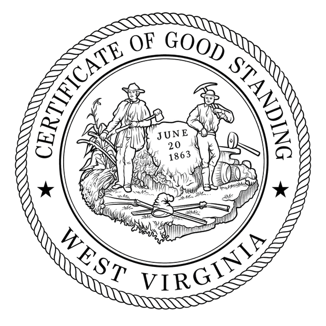 Good Standing Certificate for West Virginia
